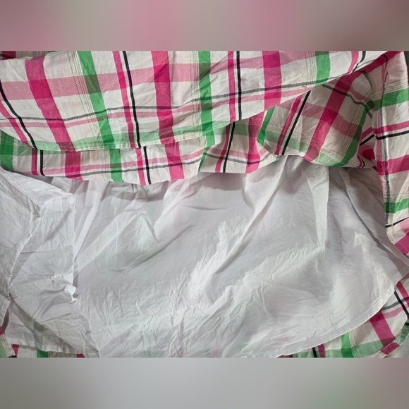 Crown & Ivy Pink Palace II Striped Off Shoulder Ruffle Dress Size Large - Picture 6 of 6